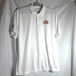 Nike Super Bowl LIV Polo Shirt XL White Bud Light Sponsor Dri-Fit NWT
